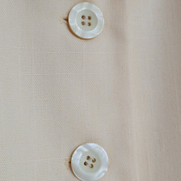 VTG Pendleton Women's Short Sleeve Linen Blend Canary Yellow Blazer Jacket✨️8 - Picture 9 of 11